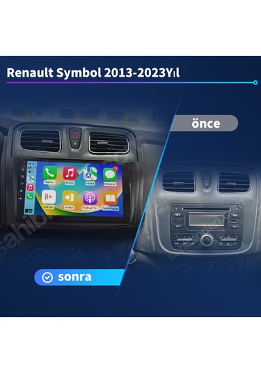 Renault Symbol 2013-2023yıl 4gb Ram 32gb Rom Multimedya Carplay N
