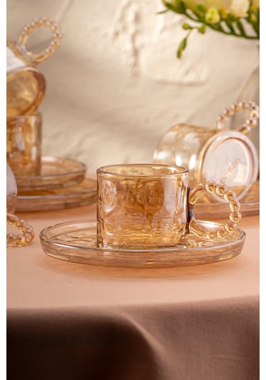 Emsan Çifte Kavrulmuş 100 Ml 6'lı Kahve Fincan Takımı Kahverengi