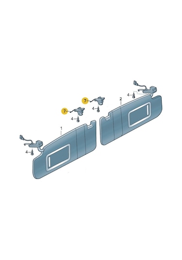 Vw Jetta Mk6 2011-2018 Güneşlik Ayağı Klipsi Gri 1K0857561B 1 Ad.