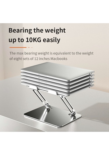 L306 Tabletler Ayarlanabilir Stand, 17,3 İnçe Kadar Dizüstü Bilgisayarlar Taşınabilir Isı Dağılımı Masa Tutucu Gümüş