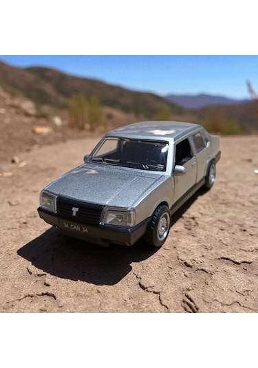 Nostaljik Metal Çek Bırak Gri Tofaş Şahin Araba Kapılar Açılır Diğer