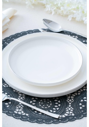 Silver Rise 6 Kişilik 24 Parça Porselen Yemek Takımı