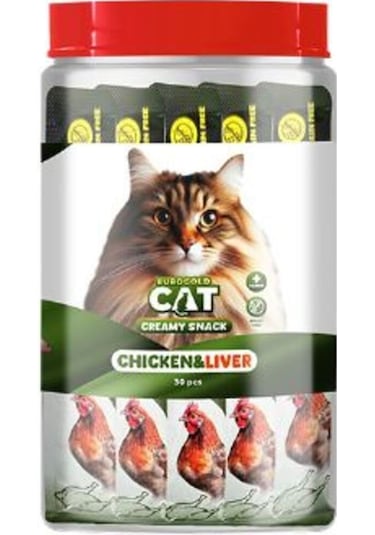 Eurogold Cat Tavuk - Ciğer Sıvı Kedi Ödülü 30 x 15 G