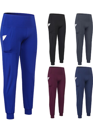 Skycity "yoga Tights Kadın - Yüksek Bel, Yan Cep, Esnek Ve Hızlı Kuruma, Spor Ve Fitness İçin" Koyu Mavi