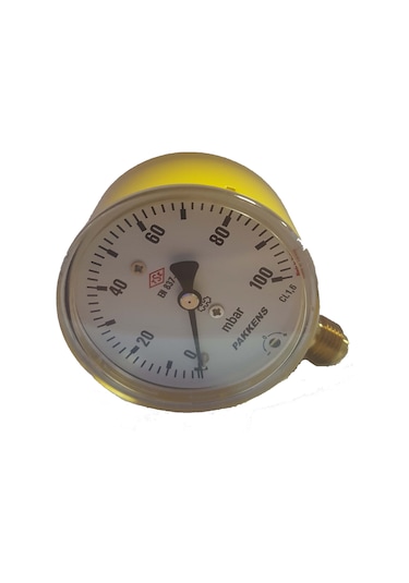 Pakkens - 63 Çap 100 Mbar Doğalgaz Manometresi