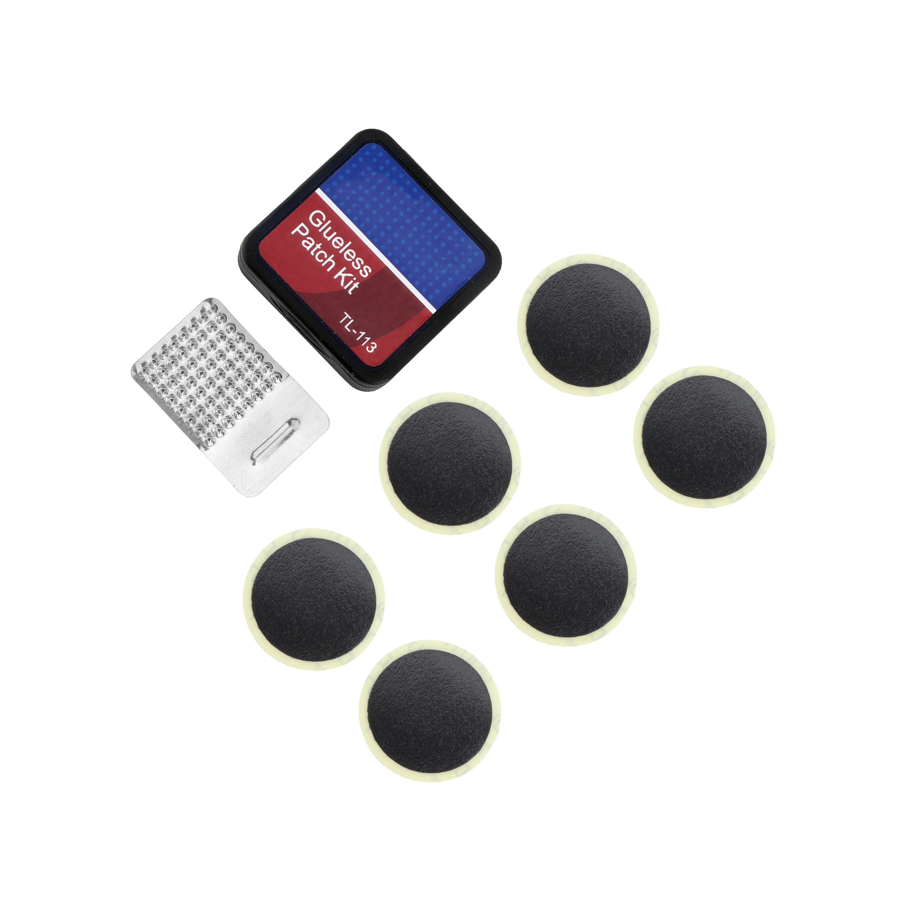 Shineyee Duutı Tl-113 Sıvımsız Lastik Tamir Seti, Dağ Bisikleti Yolları İçin, Siyah, 6 Adet Tamir Parçası + Zımpara + Kılavuz