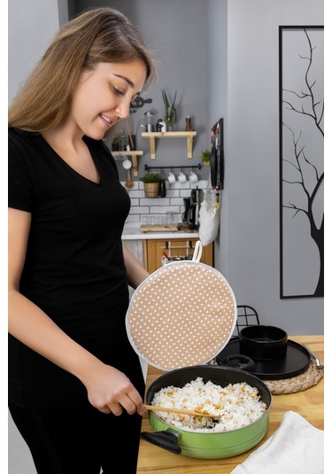 3 Adet Şık Ve Pratik Demlematik: Pilav Demleme Örtüsü , Tencere Kapağı Bonesikahve Pauntiye