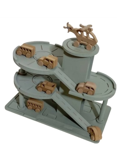 Ahşap Üç Katlı Otopark Garaj Seti