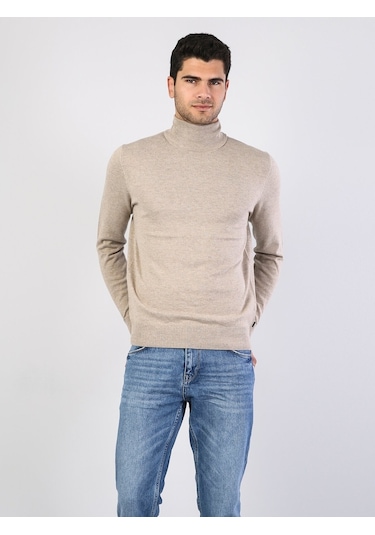 Colin's Slim Fit Balikci Erkek Bej Kazak CL1023624_q1.v2_BME