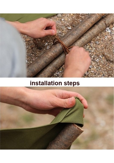 Dancemonkey Kamp Su Geçirmez Üçgen Dışkı Bezi, Taşınabilir, Kullanışlı, Naylon, 38x32 Cm, Saf Ve Kolay Kurulum Yeşil