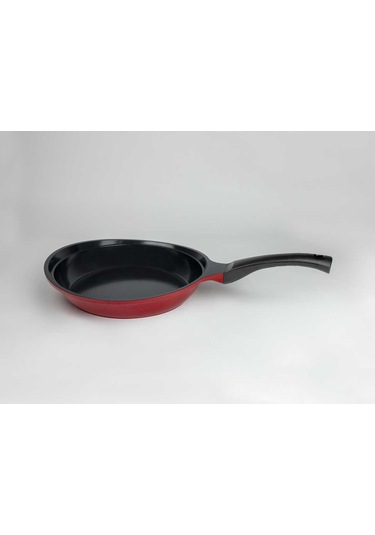 Bordain Alüminyum Kızartma Tavası 24 Cm Kırmızı D-bor24fr