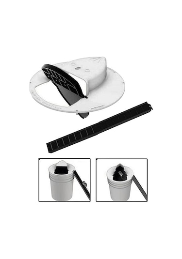 Createtech Dolıty Plastik Fare Kapanı Kova Kapağı - Sıçan Tuzağı Beyaz Merdiven