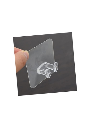 Güçlü Yapışkanlı Banyo Mutfak Ürün Priz Askılığı 1 Adet-al4268 Şeffaf