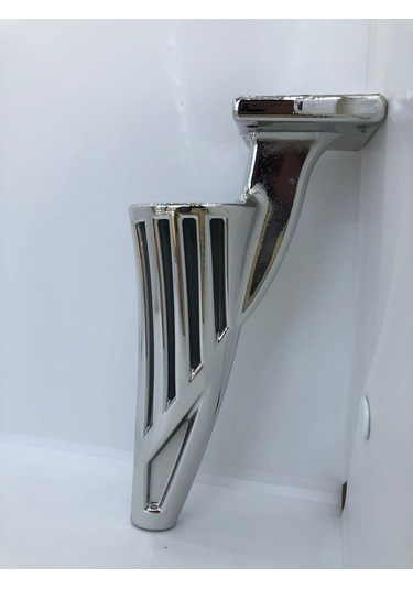 Plastik, 21 Cm Krom Kaplamalı Berjer, Mobilya Ayağı 4 Adet