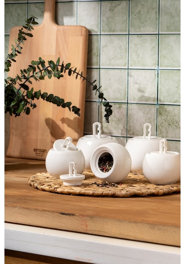 Emsan Ada 5'li Baharat Takımı Beyaz