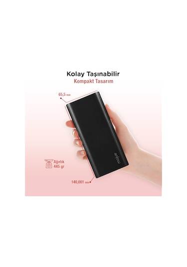 Mojue By Ttec PB06 20000 mAh 20W LCD Ekranlı Taşınabilir Şarj Cihazı Powerbank