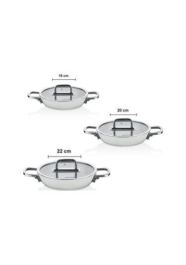 Sera Nova 6 Parça Seramik Sahan Seti - Beyaz Beyaz