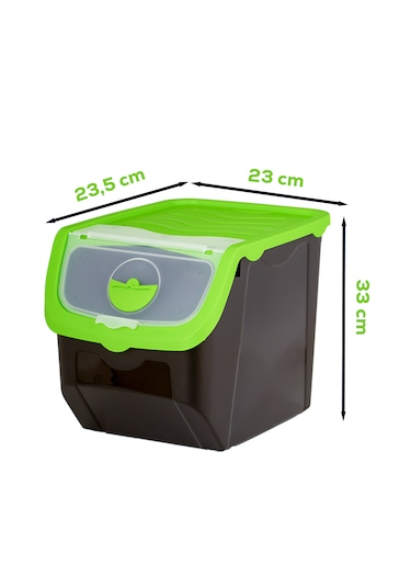 Porsima 1506 2'li 12l Çok Amaçlı Erzak Saklama Kutusu Sebzelik Ye