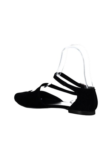 Fox Shoes Siyah Kadın Babet D726016902 Siyah