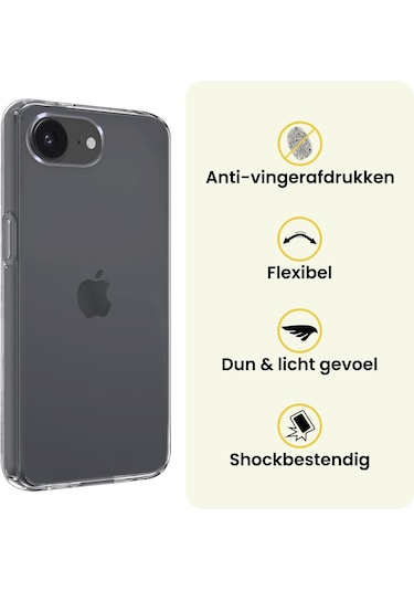 Apple Uyumlu iPhone 16e Kılıf Kamera Korumalı Yumuşak Şeffaf Silikon