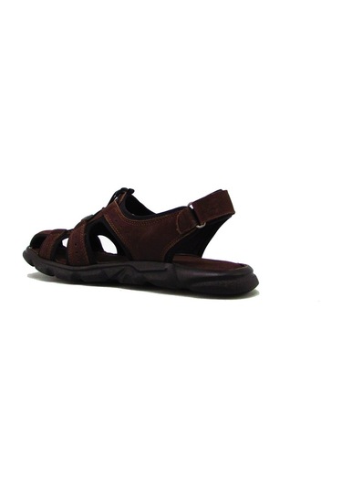 Pepita Srlr4870 Kahverengi Nubuk Erkek Arkadan Cırtlı Sandalet Kahve Nubuk Kahverengi Nubuk