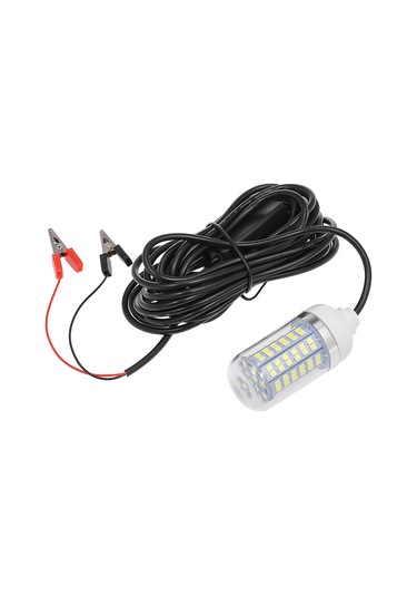 Vkemall Led Su Altı Balık Işığı, 108 Led 360 Aydınlatma, Ip68 Su Geçirmez, Balık Çekici Araç - Beyaz