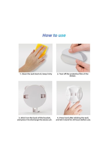 Beyaz Hdoorlink Elektrikli Diş Fırçası Yerçekimi Braketi Yapışkan Duvara Monte Diş Fırçası Kapağı Banyo Ve Mutfak İçin Elektrikli Duvar Braketi Beyaz