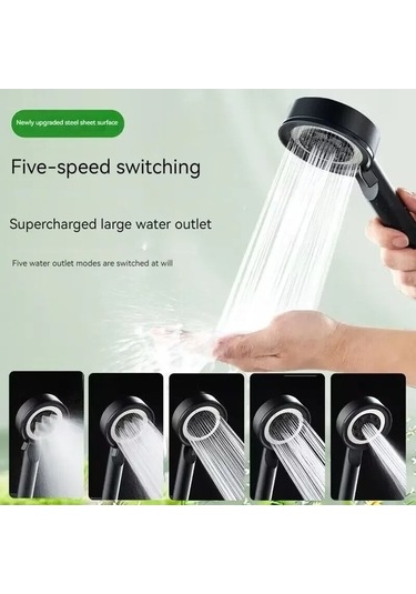 Maoyaya 5 Modlu Duş Başlığı - Yüksek Basınçlı, Taşınabilir, Çok Renkli Seçenek Çok Renkli