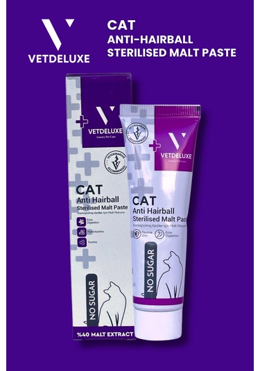 Vetdeluxe Sterilised Malte Paste Kısırlaştırılmış Kedi İçin Tüy Yumağı Önleyici Malt 100 G