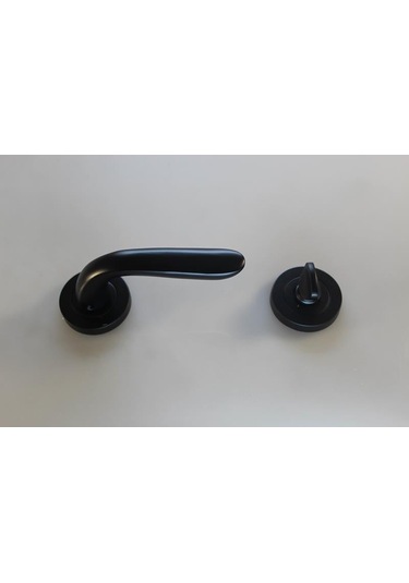 Bora Wc Mat Siyah Rozetli Kapı Kolu