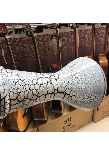 3040 Döküm Beyaz Çatlak Boyalı Darbuka/çömlek