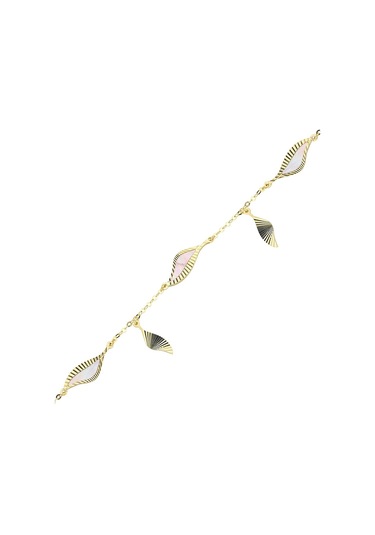 Pembe Sedefli Altın Bileklik