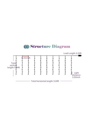 Geeksen 10x10ft 300 Led Perde Işıkları, 8 Modlu Uzaktan Kumandalı Bakır Tel Su Perdesi Işıkları - Düğün, Parti, Noel, Ev Dekorasyonu Sıcak Beyaz