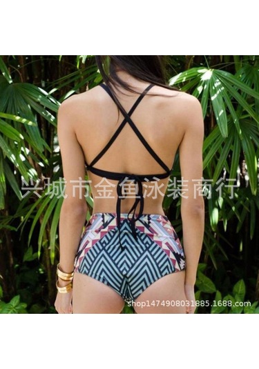 Geeroyoo 2019 Yeni Desenli Yüksek Bel Bikini - Hızlı Kuruma Ve Konforlu Kumaş Diğer
