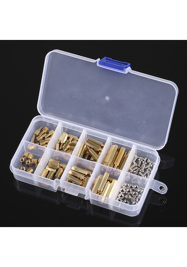 120 Adet M3 Pcb Altıgen Erkek Dişi Dişli Pirinç Ayaklar Uzun Vida Cıvata Anakart Ayak Dişli Vida Somun Karışım Seti