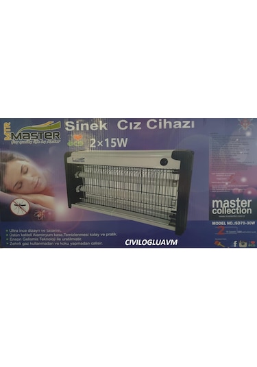 MASTER SD70-30W 2X15W SİNEK CIZ CİHAZI SİNEK ÖLDÜRÜCÜ