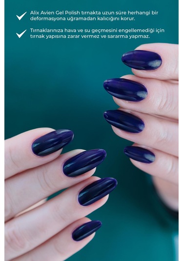Alix Avien Lacivert Kalıcı Oje 79-yoğun Renk Veren Jel Oje 12 Ml-nail Uv Gel Polish 79