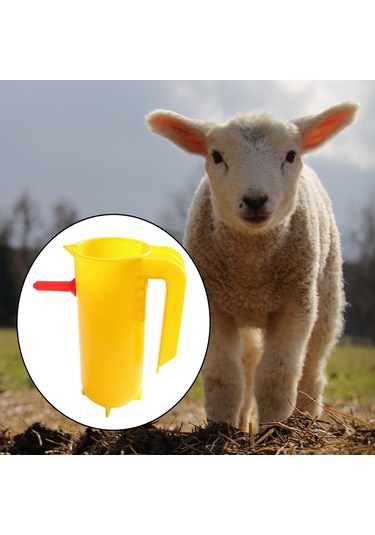 Suntek 800ml Kuzu Besleme Kapları Küçük Kuzu Keçi Sarısı