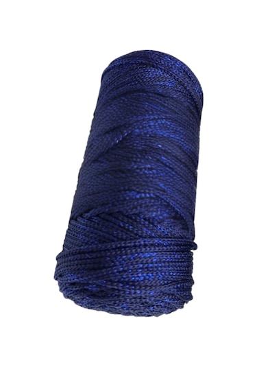 Makrome İpi 3mm Polyester Lacivert Simli