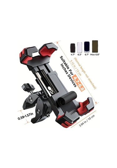 Dashanshop Redblub Motorcycle Bisiklet Scooter Telefon Tutucu 1s Kilitleme 4 7 7 Telefonlar İcin 16 Pro Max 15 14 13