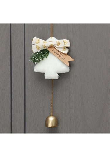 Moveevo Piliç Yumuşak Plüvöz Noel Ağaç Takımı - Zil Sesli Araba/ev Dekorasyonu - Noel Hediyesi Beyaz Altın