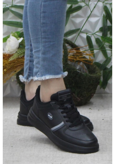 Fort Row Luna Siyah Rahat Hafif Sneaker Kadın Spor Ayakkabı 001