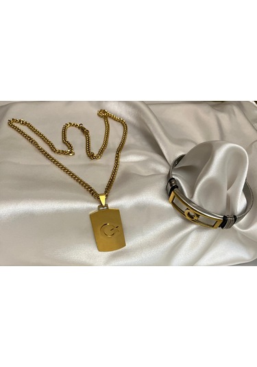 Ay Yıldız Türk Bayrağı Figürlü Süper Kalite Çelik Kolye&bileklik