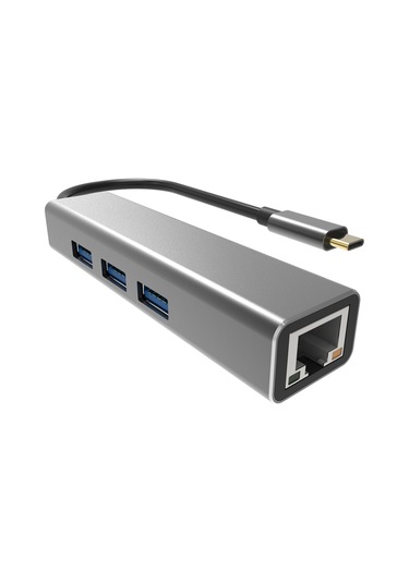 Vcom DH311A Type-C USB 3.0-3 RJ 45 Çoklayıcı Hub