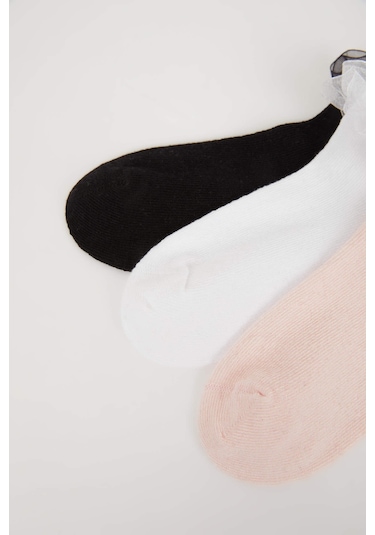 Defacto Kız Çocuk 3'lü Pamuklu Patik Çorap C2937A8NSKR1 Çok Renkli Defacto Kız Çocuk 3'lü Pamuklu Patik Çorap C2937A8NSKR1 Çok Renkli