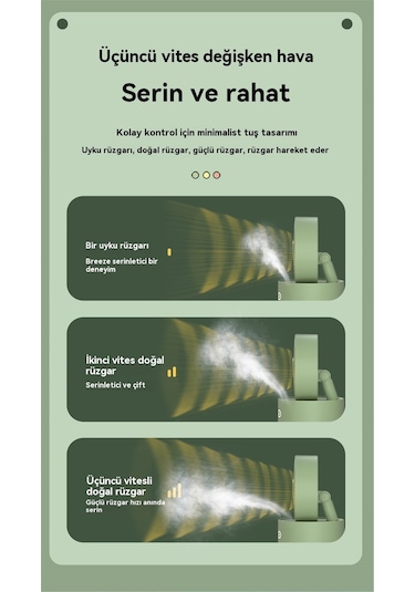 Katlanbilir Soğuk Hava Nemlendirici Sprey Fan - Sarı