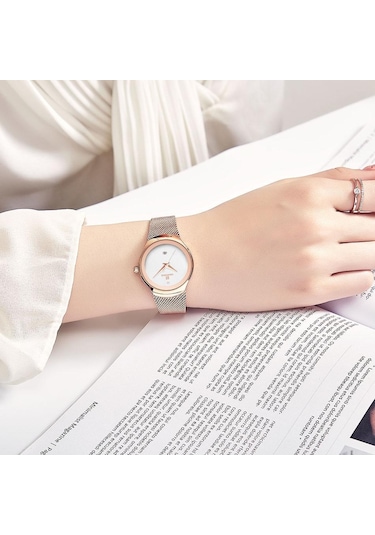 Siyah Naviforce Kadın Kuvars Saatler Moda Bayanlar Paslanmaz Çelik Lüks Elbiseler Kol Saati Saat