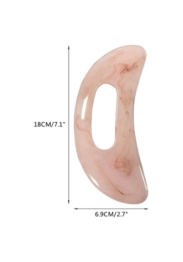 Gajeena El Yapımı Reçine Gua Sha Masaj Aleti - Boyut: 18x6.9cm, Renk Seçenekleri: Pembe/sarı/yeşil/bej Bej