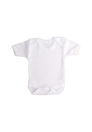 Sema Baby Yarım Kol Badi (Body) 0-3 Ay Beyaz