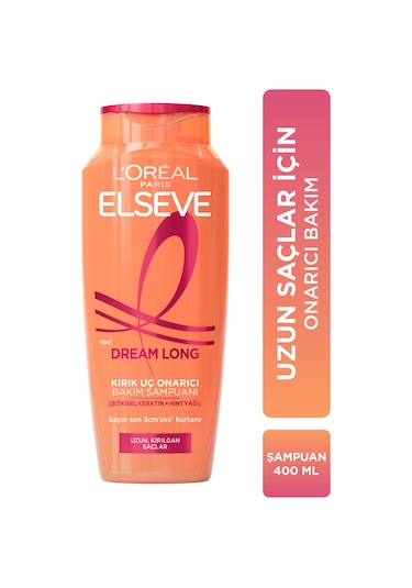 ELSEVE 5'li L'Oreal Paris Elseve Dream Long Kırık Uç Onarıcı Bakım Şampuanı 400 ml